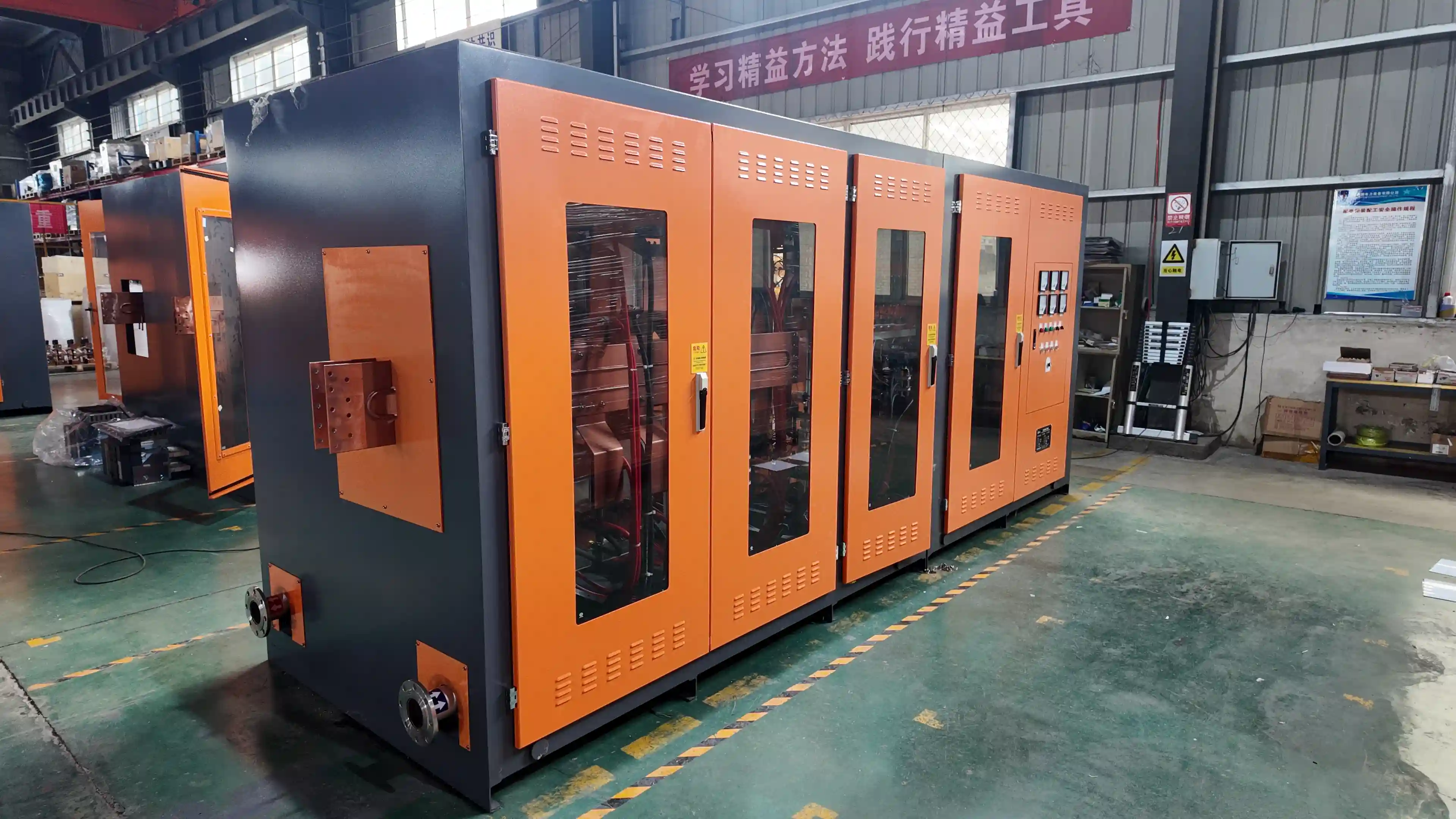 12-pulse SCR medium frequency induction furnace power supply with dual furnace power sharing system