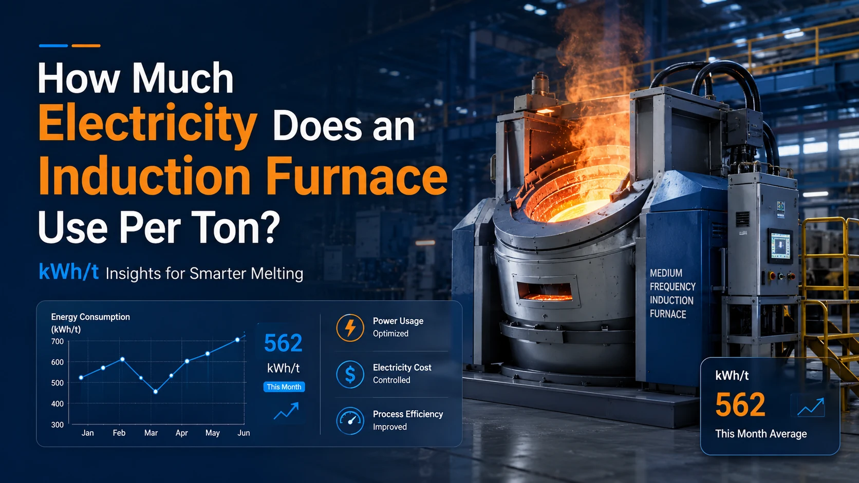 How Much Electricity Does an Induction Furnace Use Per Ton