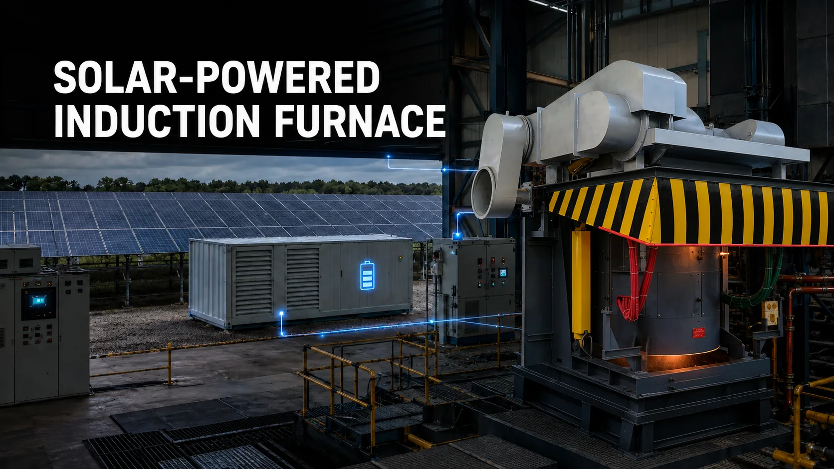Can an Industrial Induction Furnace Run on Solar Power and Battery Storage