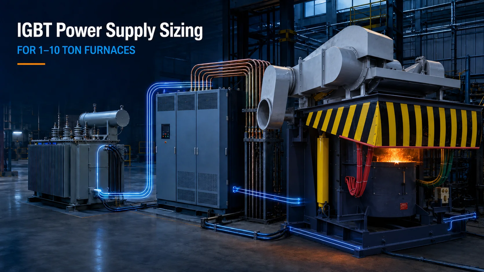 IGBT Power Supply Sizing for a 1–10 Ton Induction Furnace kW, Transformer and Production Checklist